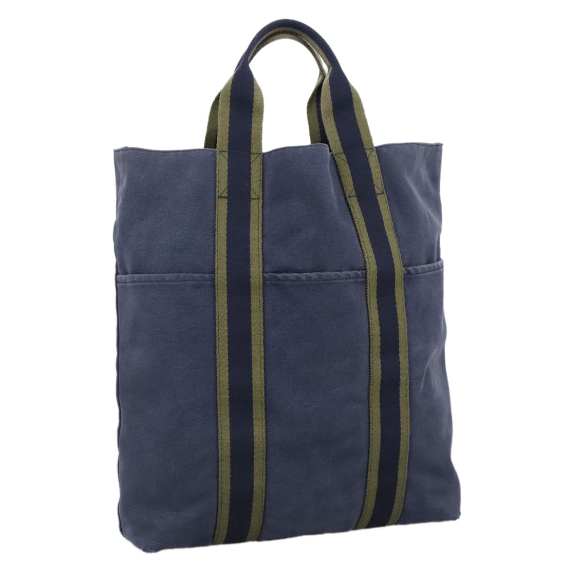 HERMES Fourre Tout Cabas Tote Bag Navy Khaki Canvas Made in France: HERMES Fourre Tout Cabas Tote Bag Navy Khaki Canvas Made in France Introducing the HERMES Fourre Tout Cabas Tote Bag, a stylish and practical accessory crafted in France. This tote bag features a clas