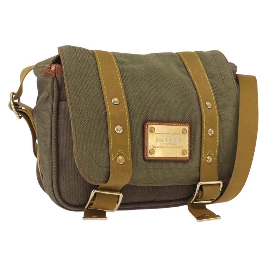 Louis Vuitton Antigua Buzzus PM Brown Canvas Shoulder Bag M40080 France (1 of 18)