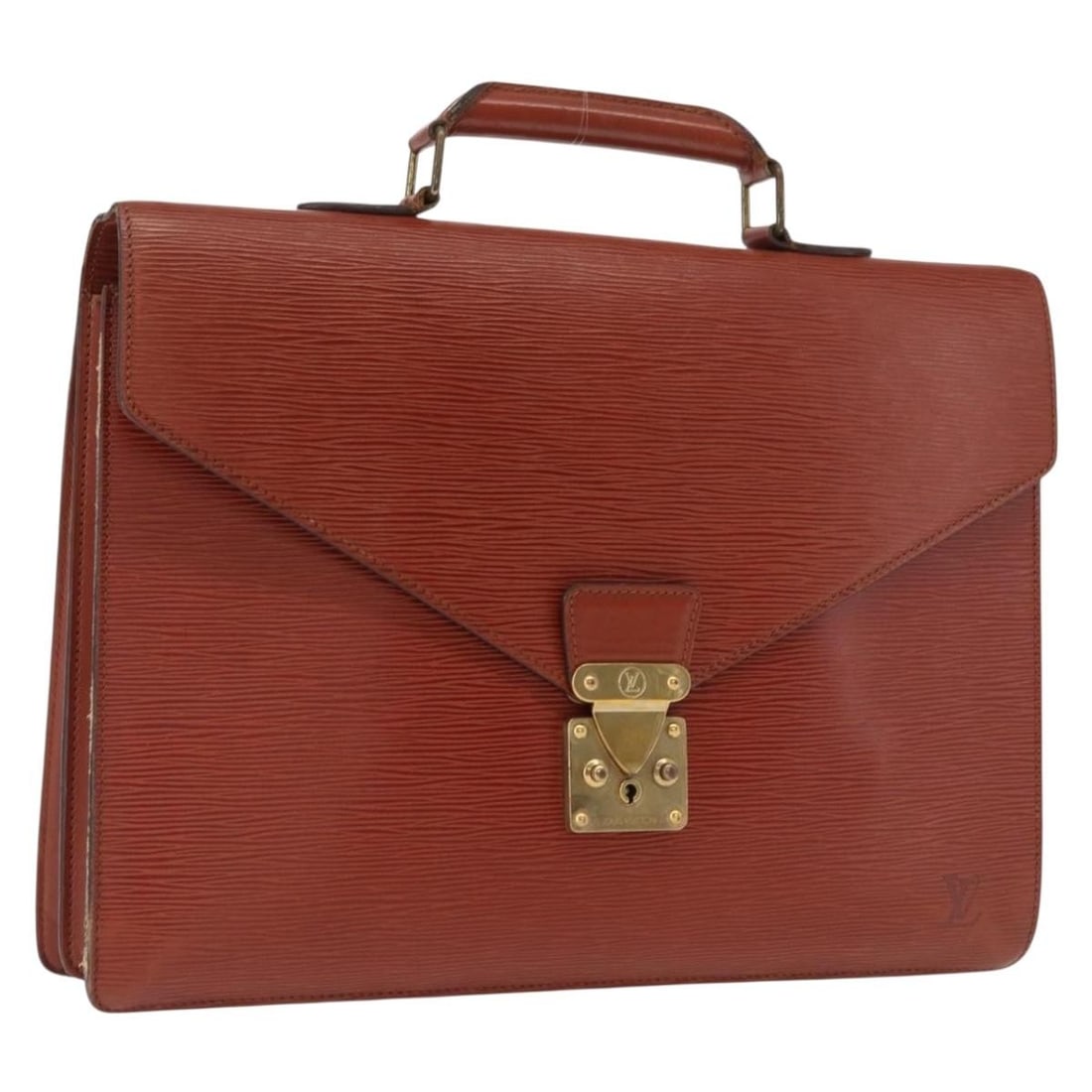 Brown Epi Leather Serviette Conseiller Briefcase by Louis Vuitton M54423 (1 of 18)