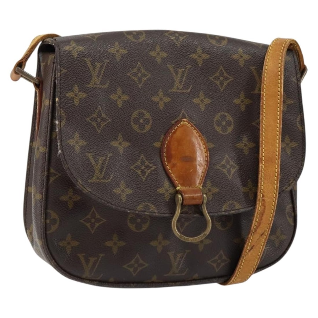 LOUIS VUITTON Monogram Saint Cloud GM Shoulder Bag M51242 Auth France (1 of 18)