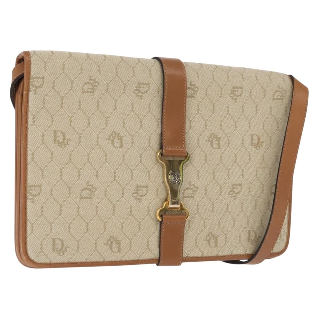 Beige Gold Christian Dior Honeycomb Canvas Shoulder Bag France: Beige Gold Christian Dior Honeycomb Canvas Shoulder Bag France This Christian Dior shoulder bag features the iconic honeycomb canvas in beige and gold tones. Designed with a classic silhouette, it off