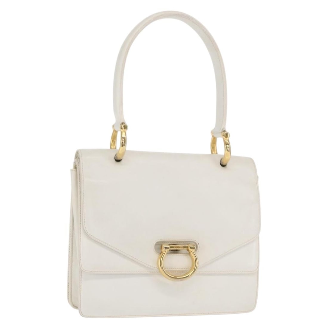 White Leather CELINE Handbag with Gold Hardware Made in Italy (1 of 18)
