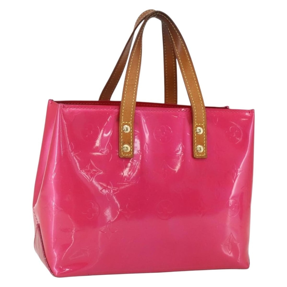Fuchsia Monogram Vernis Reade PM Patent Leather Tote by Louis Vuitton M91221 (1 of 18)