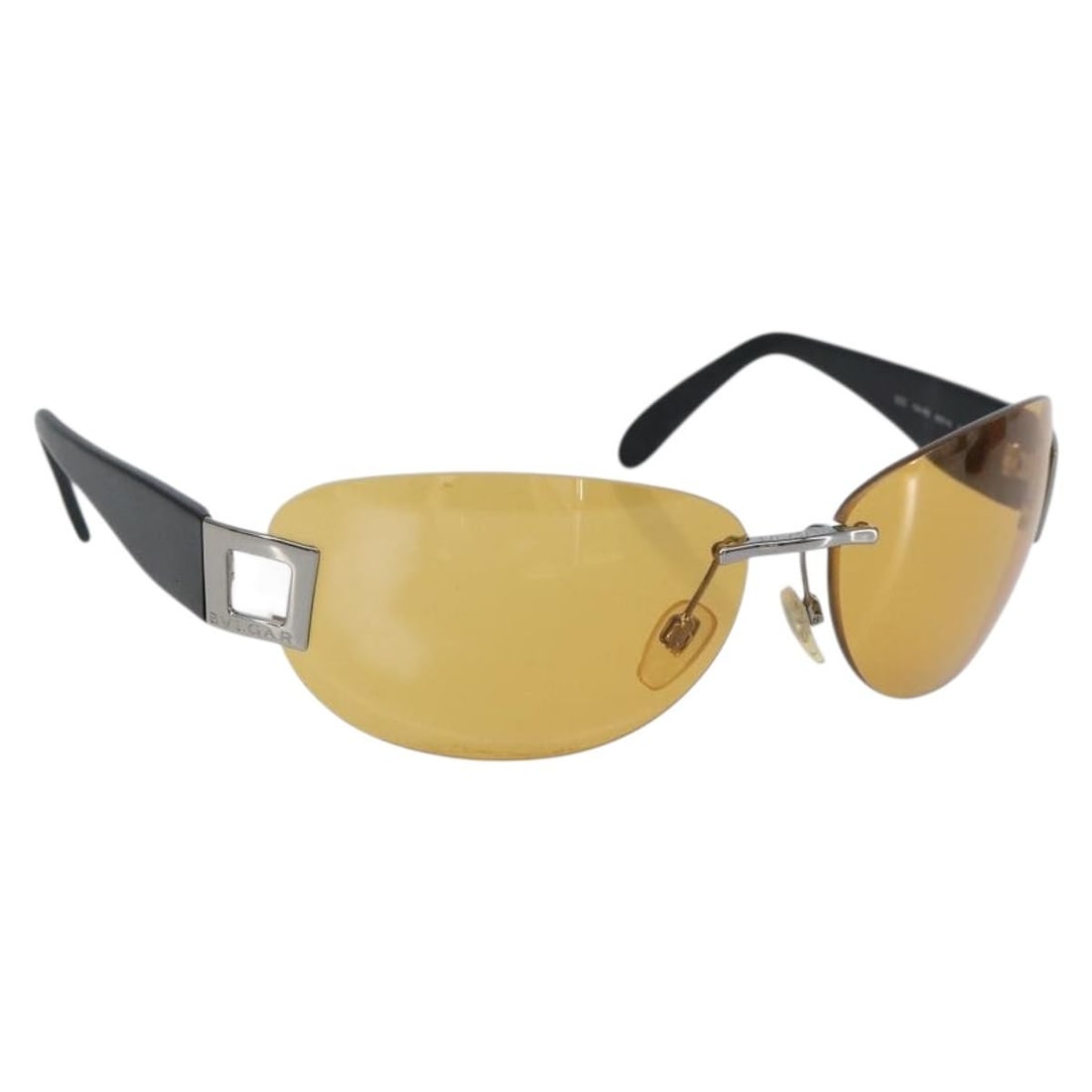 BVLGARI Yellow Plastic Sunglasses with Case Made in Italy: BVLGARI Yellow Plastic Sunglasses with Case Made in Italy Elevate your style with these authentic BVLGARI sunglasses, crafted in Italy. Featuring a vibrant yellow plastic frame, these sunglasses combi