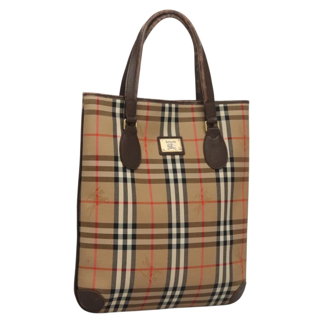 Burberrys Nova Check Tote Bag Beige Gold Canvas Auth: Burberrys Nova Check Tote Bag Beige Gold Canvas Auth This authentic Burberrys Nova Check Tote Bag is crafted from durable canvas in a chic beige and gold color combination. Ideal for everyday use, it