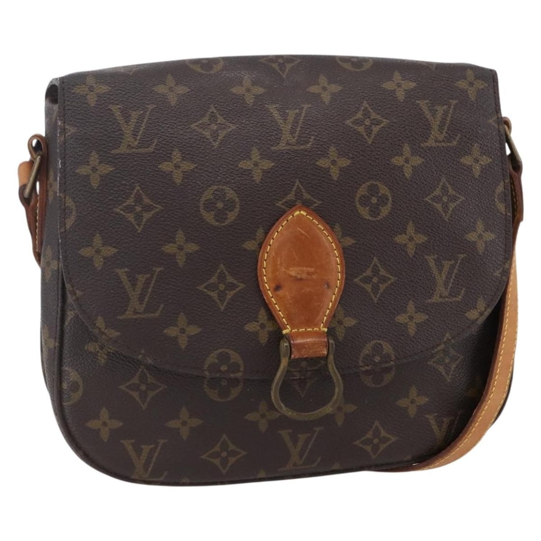 LOUIS VUITTON Monogram Saint Cloud GM Shoulder Bag M51242 France: LOUIS VUITTON Monogram Saint Cloud GM Shoulder Bag M51242 France This authentic Louis Vuitton Monogram Saint Cloud GM Shoulder Bag (Product No. M51242) is a stylish accessory made from durable monogra