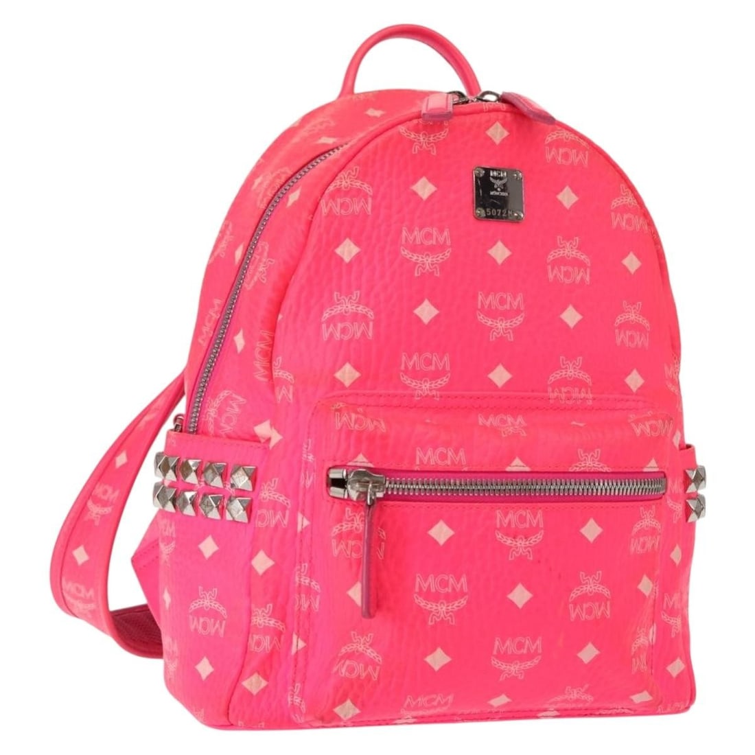 MCM Vicetos Logogram Pink Gold PVC Leather Backpack BA7032 (1 of 18)