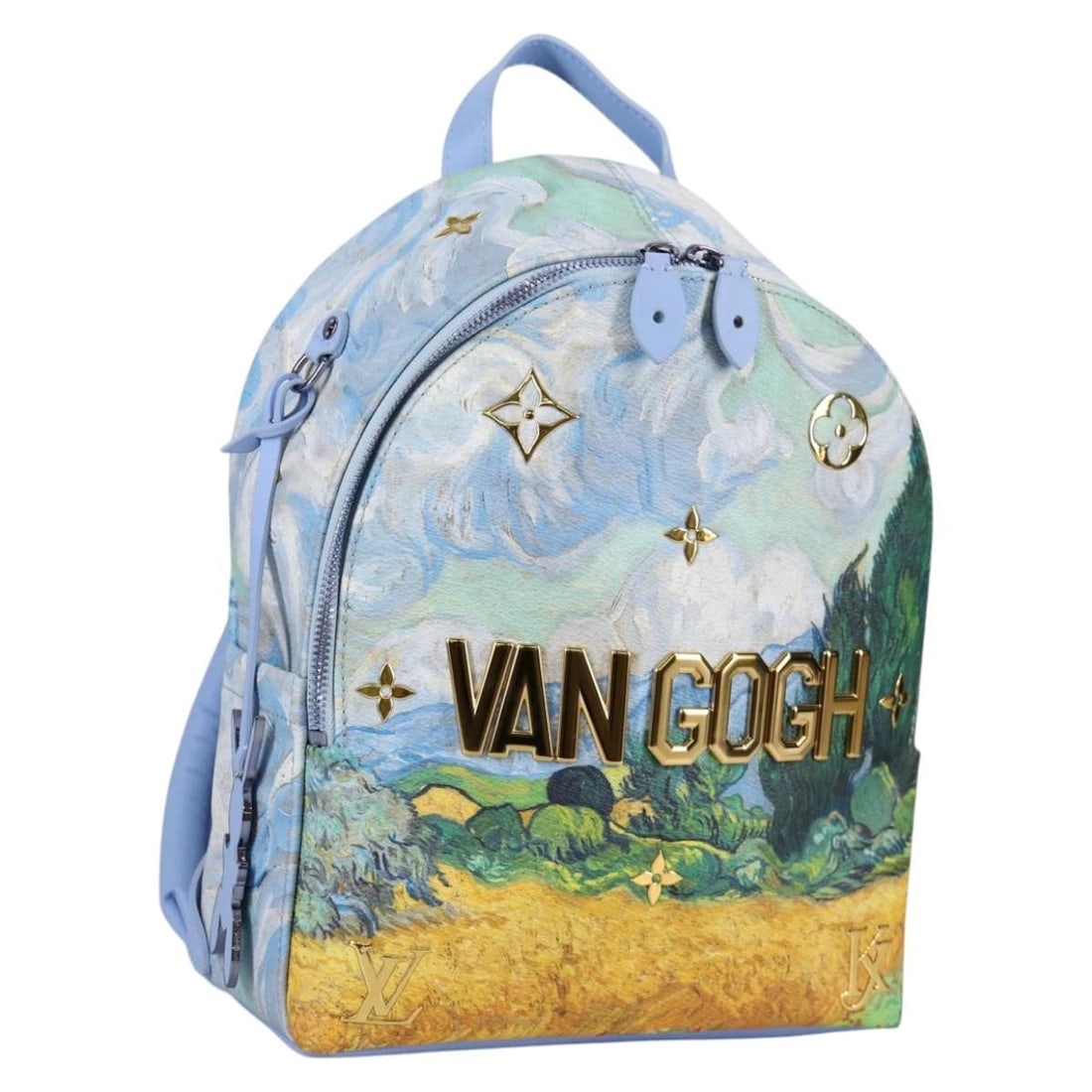 Van Gogh Masters Palm Springs Blue Backpack by Louis Vuitton M43374: Van Gogh Masters Palm Springs Blue Backpack by Louis Vuitton M43374 This Louis Vuitton Masters Collection Van Gogh Palm Springs backpack features the iconic monogram canvas in blue. The bag is crafted
