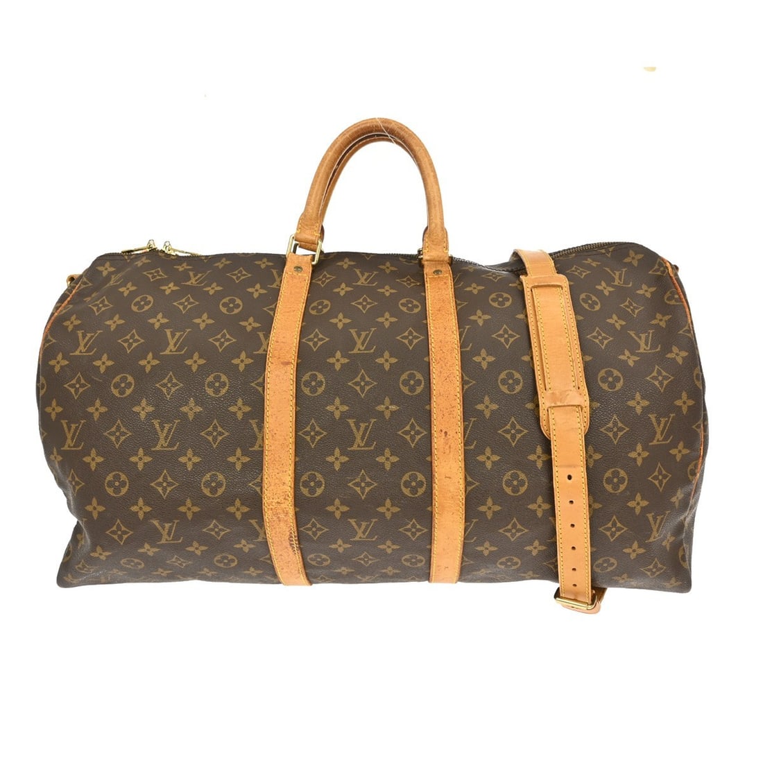 Monogram Canvas Louis Vuitton Keepall Bandouliere 55 Extra Large Travel Bag M41414 (1 of 14)