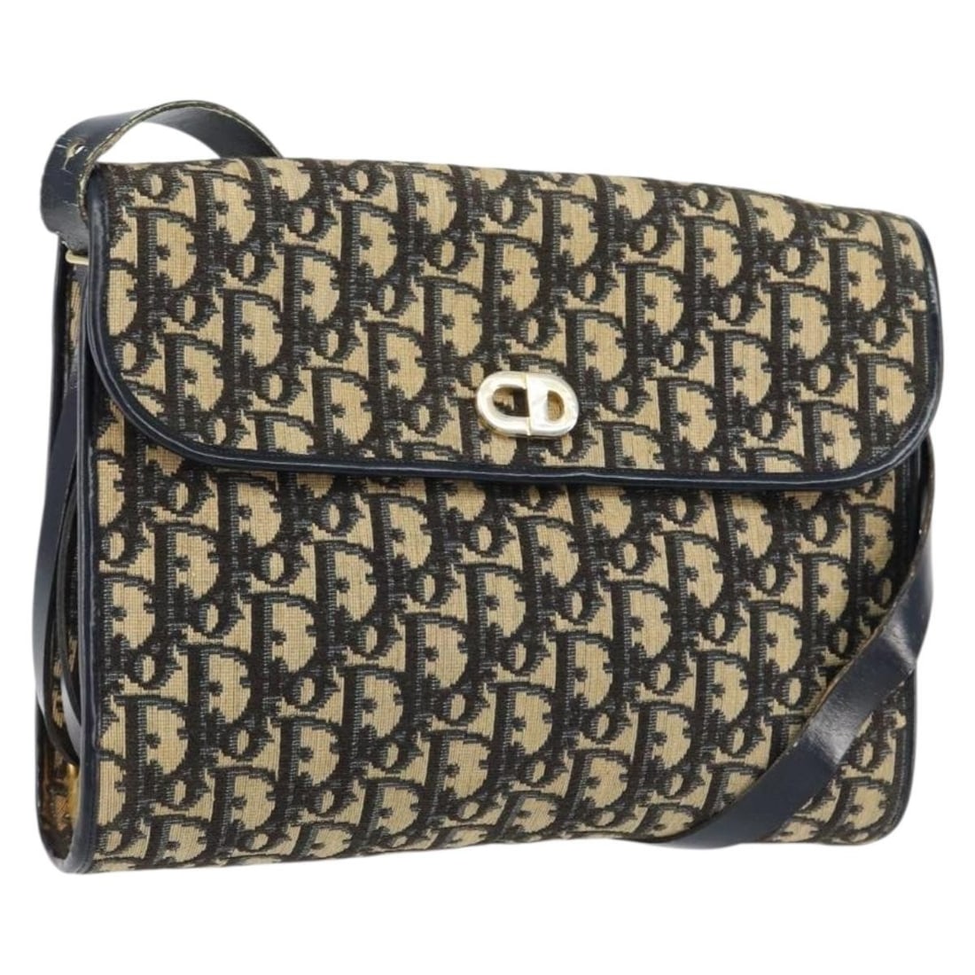 Christian Dior Navy Gold Trotter Canvas Shoulder Bag Auth: Christian Dior Navy Gold Trotter Canvas Shoulder Bag Auth This authentic Christian Dior Trotter Canvas Shoulder Bag is a stylish accessory, perfect for everyday use. Crafted in France, it features a n