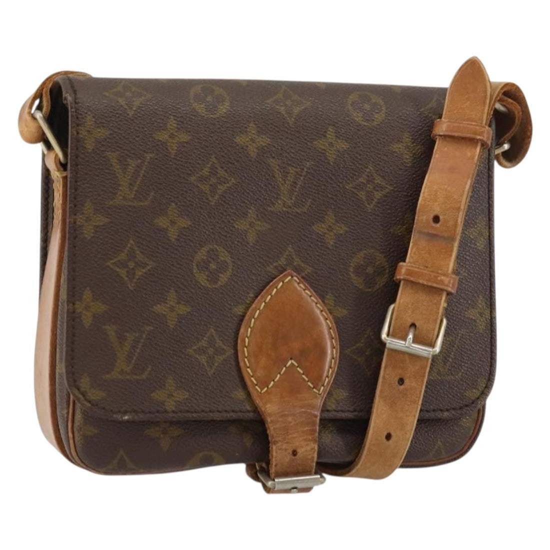 Louis Vuitton Cartouchiere MM Monogram Canvas Shoulder Bag M51253 France: Louis Vuitton Cartouchiere MM Monogram Canvas Shoulder Bag M51253 France This is a Louis Vuitton Monogram Cartouchiere MM shoulder bag crafted from monogram canvas. The bag features an adjustable shou