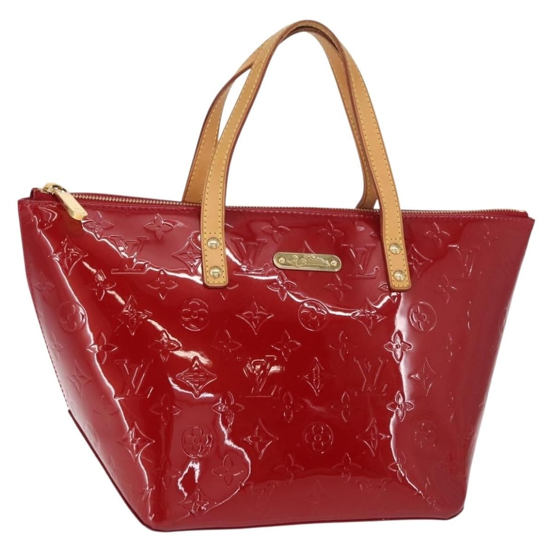 LOUIS VUITTON Monogram Vernis Bellevue PM Handbag Pomme D'amour M93583 Auth (1 of 18)