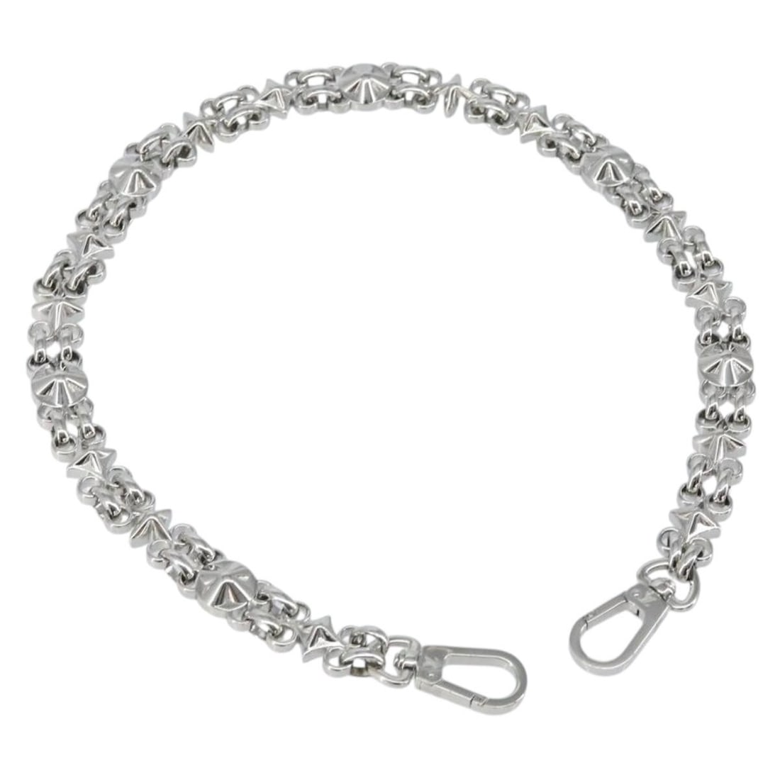 LOUIS VUITTON Silver Metal Chain Shoulder Strap 23.6" Authenticated: LOUIS VUITTON Silver Metal Chain Shoulder Strap 23.6" Authenticated Enhance your style with this authentic Louis Vuitton Chain Shoulder Strap, crafted from durable metal in a sleek silver finish. This