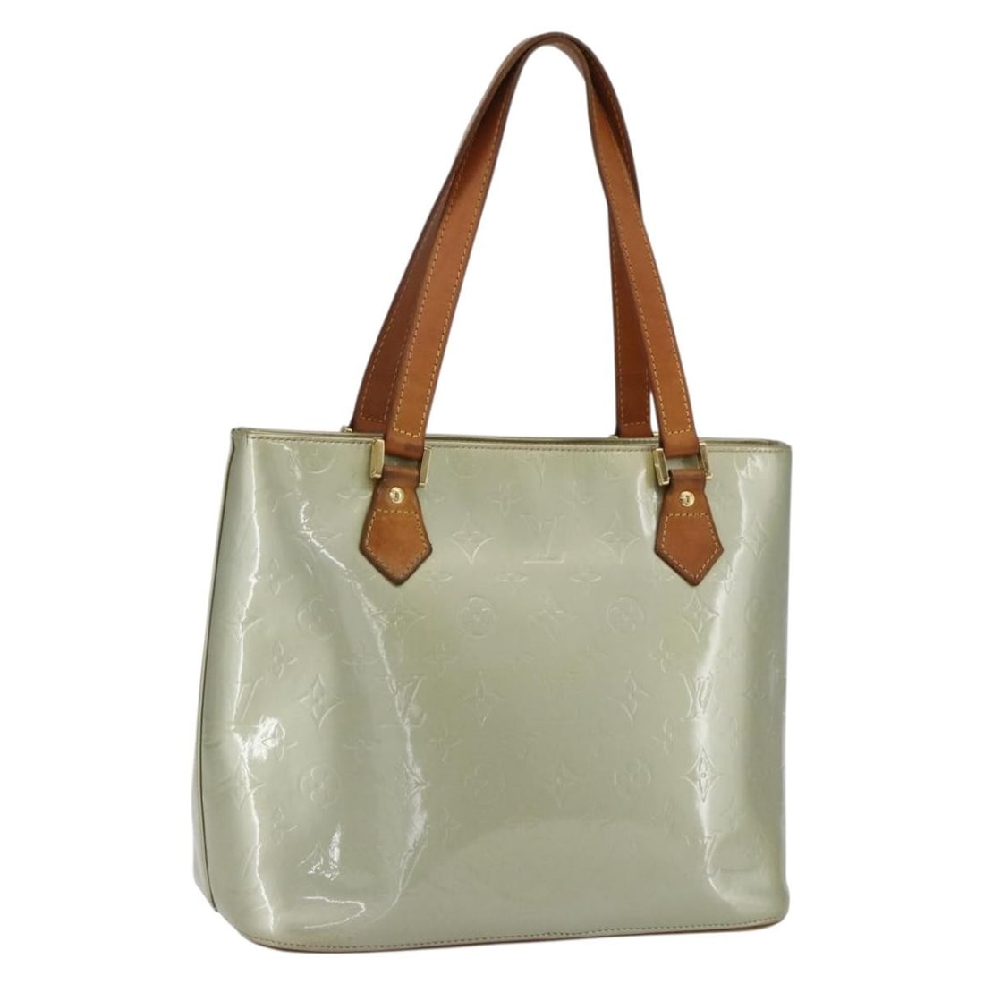 Louis Vuitton Houston Patent Leather Gris Shoulder Bag M91053 France (1 of 18)