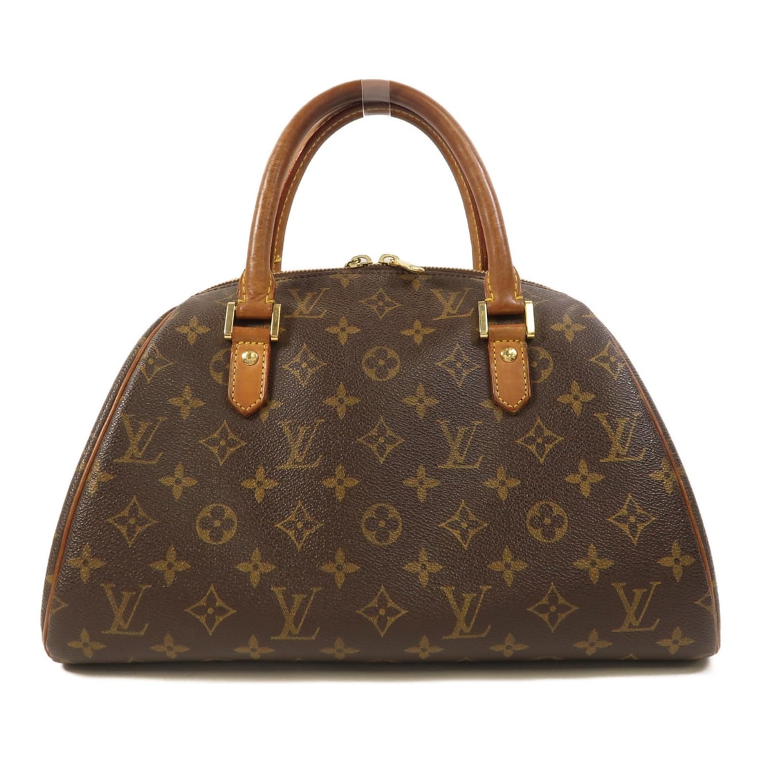 Louis Vuitton Ribera MM Brown Monogram Canvas Handbag with Gold Hardware (1 of 18)