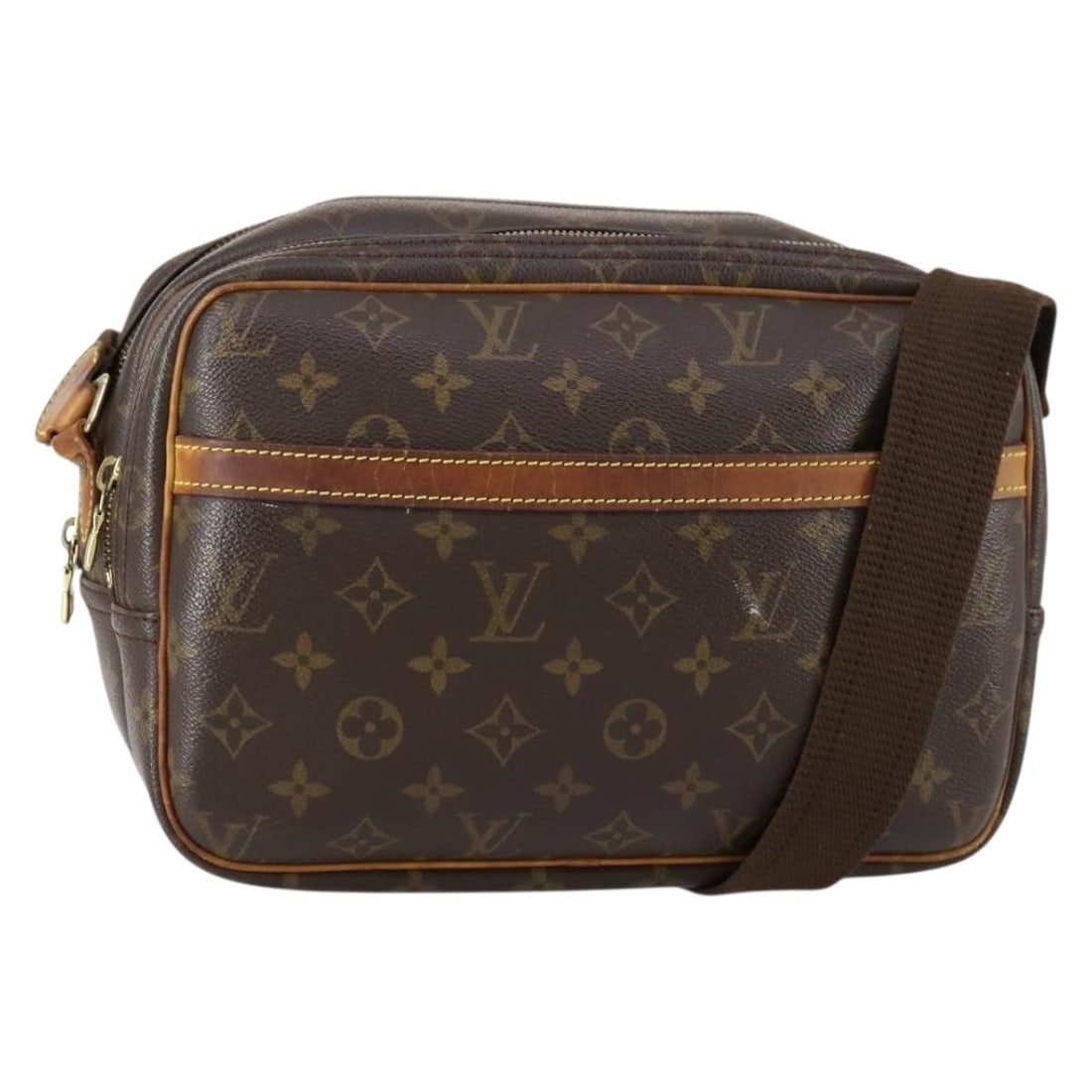 LOUIS VUITTON Monogram Reporter PM Shoulder Bag M45254 Authentic (1 of 18)