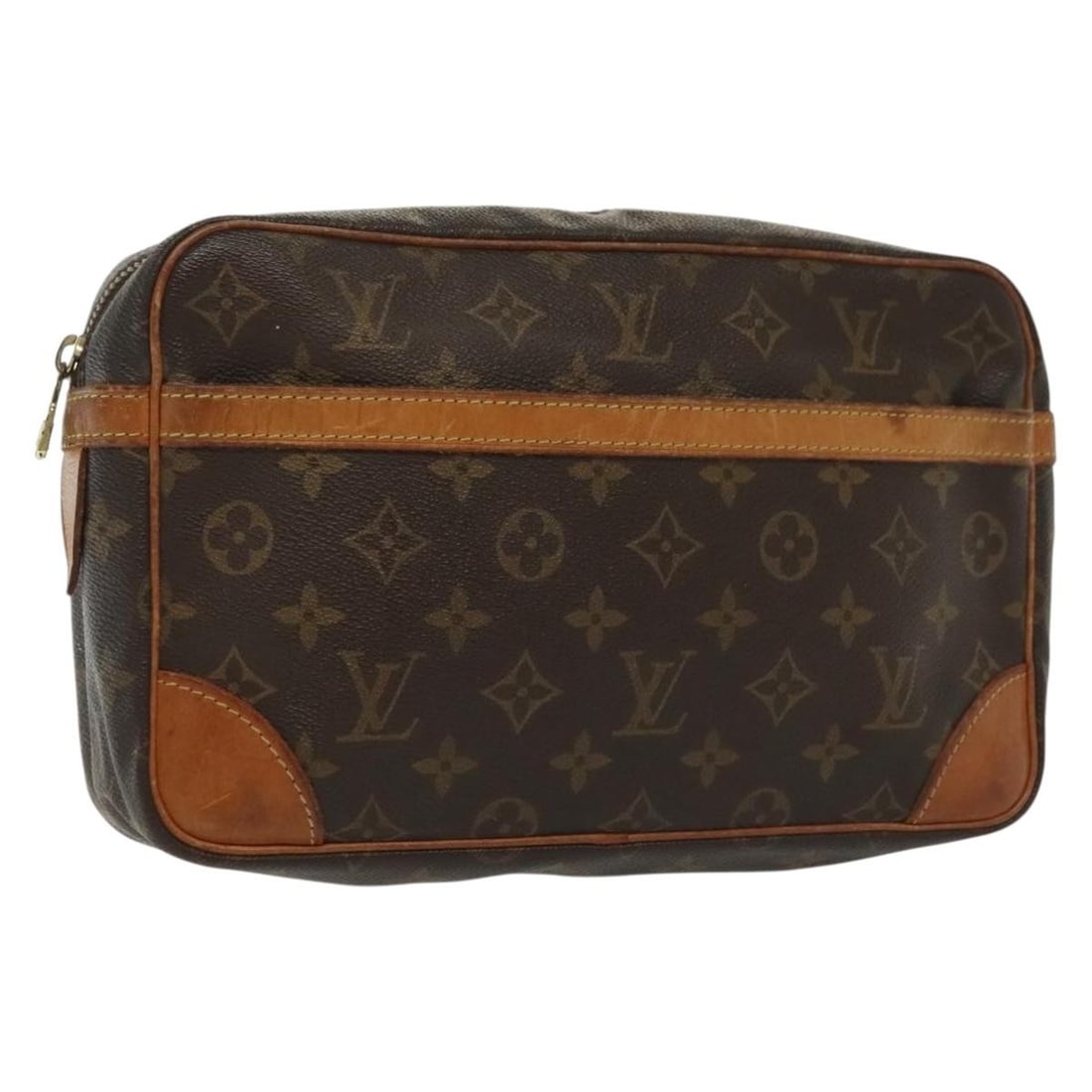 Louis Vuitton Monogram Compiegne 28 Clutch Bag M51845 Auth France: Louis Vuitton Monogram Compiegne 28 Clutch Bag M51845 Auth France This elegant LOUIS VUITTON Monogram Compiegne 28 Clutch Bag (M51845) is a stylish accessory crafted from durable Monogram Canvas. This