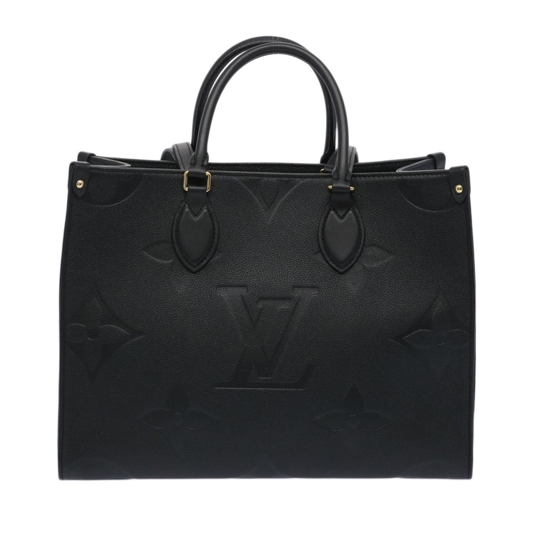 Black Monogram Empreinte Leather On the Go MM Tote by Louis Vuitton M45595 (1 of 18)