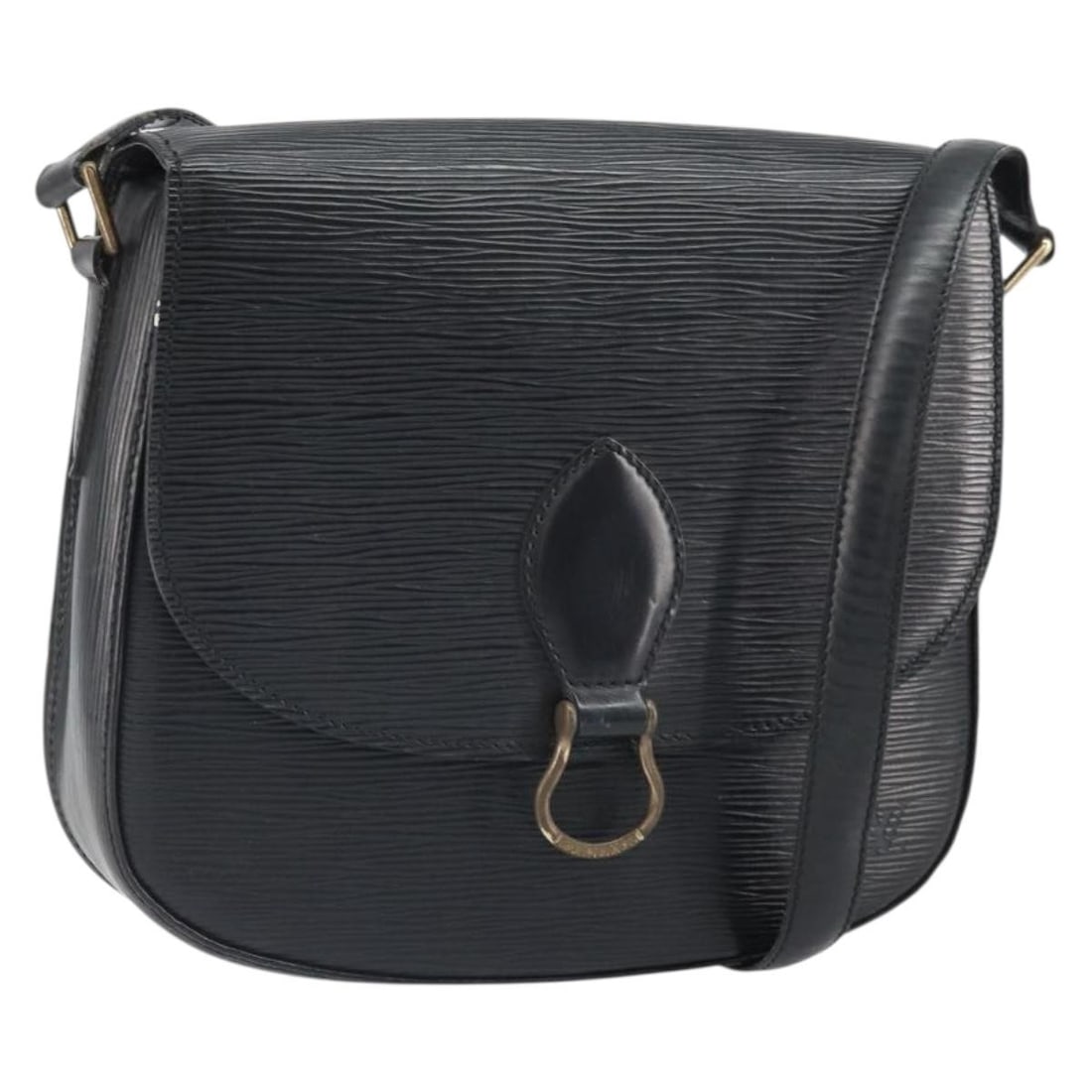 Louis Vuitton Epi Leather Saint Cloud GM Black Shoulder Bag M52192: Louis Vuitton Epi Leather Saint Cloud GM Black Shoulder Bag M52192 This Louis Vuitton Epi Saint Cloud GM shoulder bag features a structured silhouette crafted from black Epi leather. Made in France, i