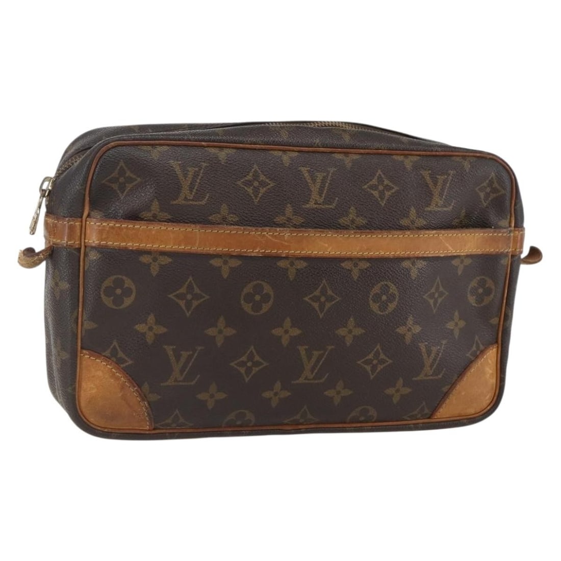 LOUIS VUITTON Monogram Compiegne 28 Clutch Bag M51845 Auth France: LOUIS VUITTON Monogram Compiegne 28 Clutch Bag M51845 Auth France This LOUIS VUITTON Monogram Compiegne 28 Clutch Bag (M51845) is a stylish accessory crafted in France. Made from durable Monogram Canv