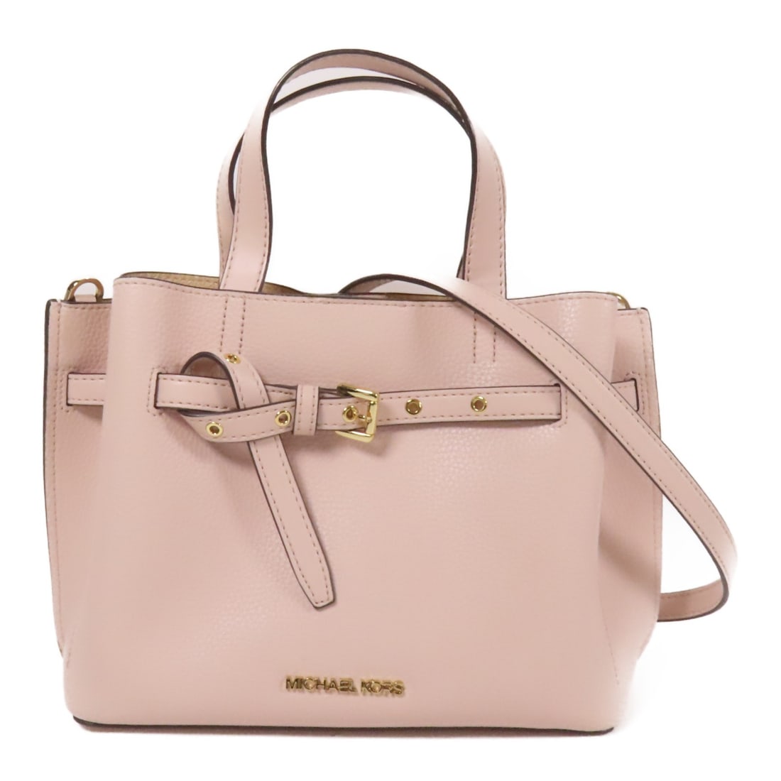 Michael Kors Pink Calfskin 2way Shoulder Bag with GHW: Michael Kors Pink Calfskin 2way Shoulder Bag with GHW This elegant 2-way shoulder bag from Michael Kors combines style and functionality. Crafted from premium calfskin leather in a beautiful pink hue,