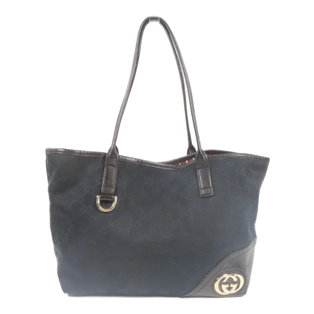 GUCCI GG Canvas Shoulder Bag Black 169946 Italy (1 of 15)