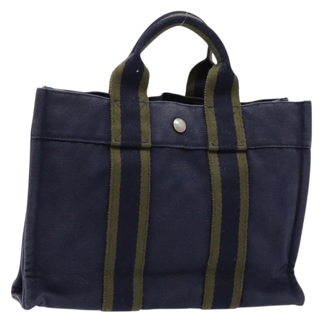 HERMES Fourre Tout PM Navy Canvas Hand Bag Made in France (1 of 18)