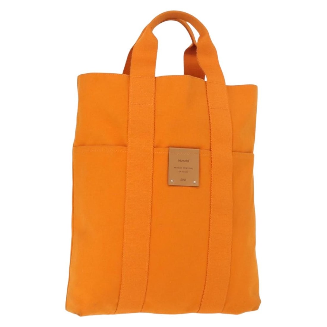 HERMES Hawaii Exclusive Fourre Tout Tote Bag Orange Canvas: HERMES Hawaii Exclusive Fourre Tout Tote Bag Orange Canvas Introducing the HERMES French Festival Hawaii Exclusive Fourre Tout Cabas, a stylish and practical tote bag crafted from durable orange canva