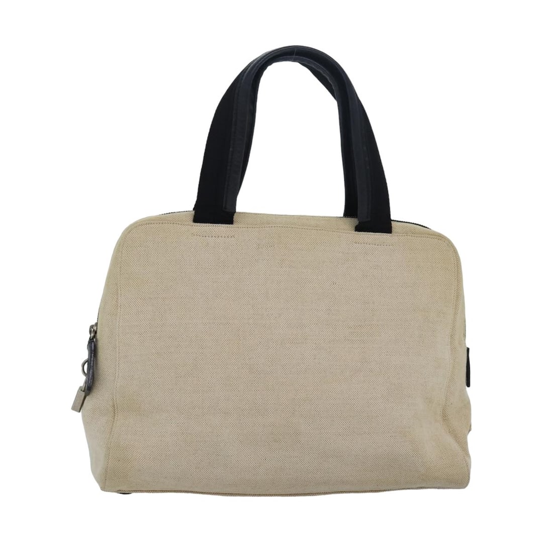 PRADA Beige Canvas Hand Bag Made in Italy with Dust Bag: PRADA Beige Canvas Hand Bag Made in Italy with Dust Bag This authentic PRADA hand bag is crafted in Italy with a stylish beige canvas exterior, making it an elegant accessory for any occasion. The bag
