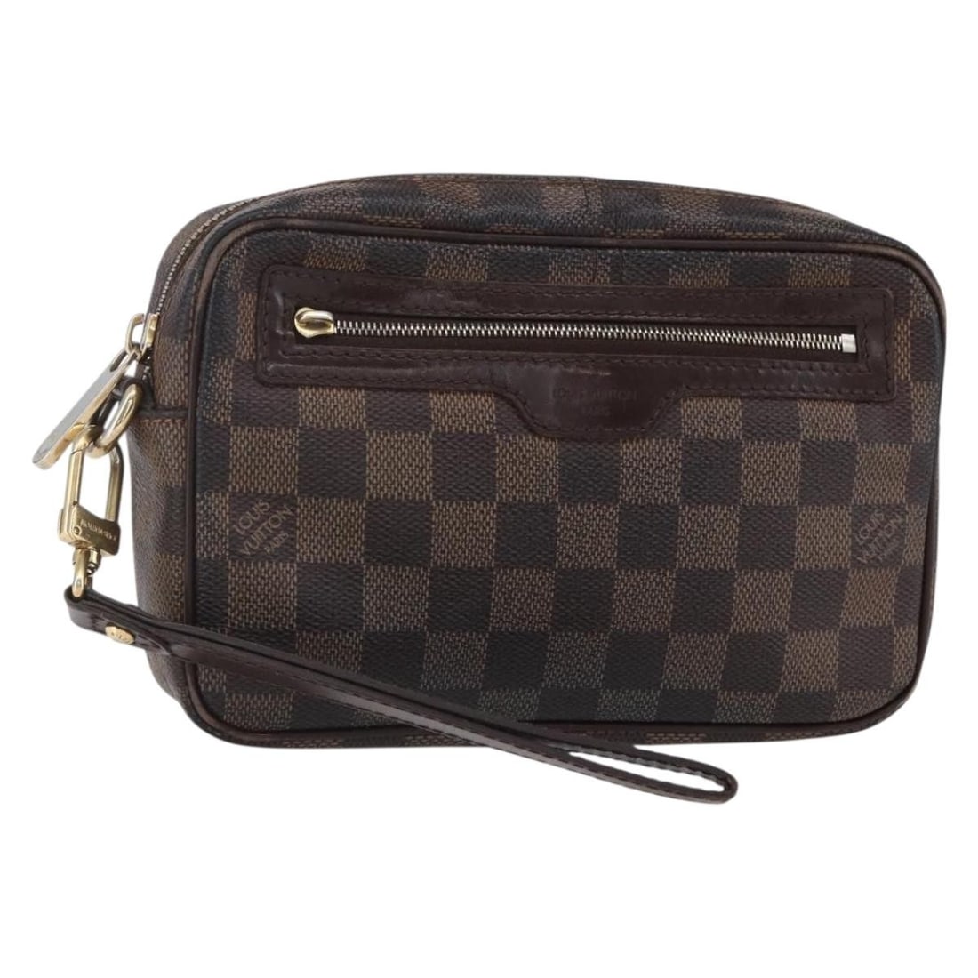 LOUIS VUITTON Damier Ebene Pochette Billets N61739 Clutch Bag Auth (1 of 18)