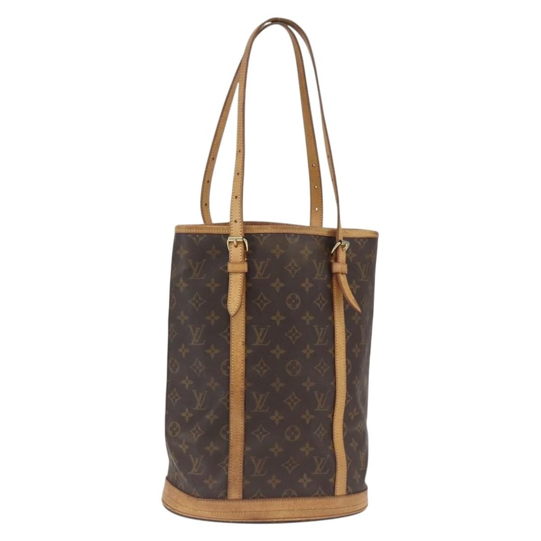 Louis Vuitton Bucket GM Monogram Canvas Shoulder Bag M42236 France: Louis Vuitton Bucket GM Monogram Canvas Shoulder Bag M42236 France This Louis Vuitton Monogram Bucket GM Shoulder Bag features the signature monogram canvas exterior and adjustable shoulder straps. Th