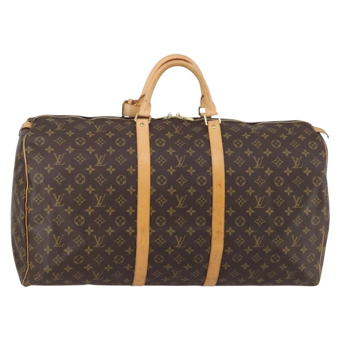 LOUIS VUITTON Monogram Keepall 60 Boston Bag M41422 Auth France: LOUIS VUITTON Monogram Keepall 60 Boston Bag M41422 Auth France This stylish LOUIS VUITTON Monogram Keepall 60 Boston Bag (M41422) is a classic travel companion crafted from durable Monogram Canvas. O