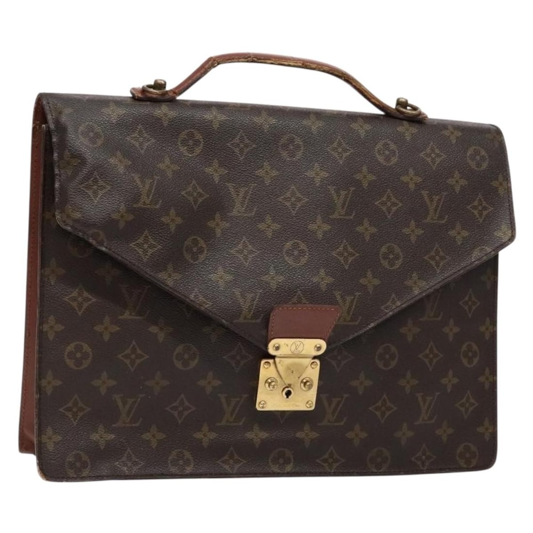 Louis Vuitton Monogram Porte Documents Bandouliere Bag M53338 Made in France: Louis Vuitton Monogram Porte Documents Bandouliere Bag M53338 Made in France Elevate your style with the LOUIS VUITTON Monogram Porte Documents Bandouliere Bag, a sophisticated business bag crafted fr