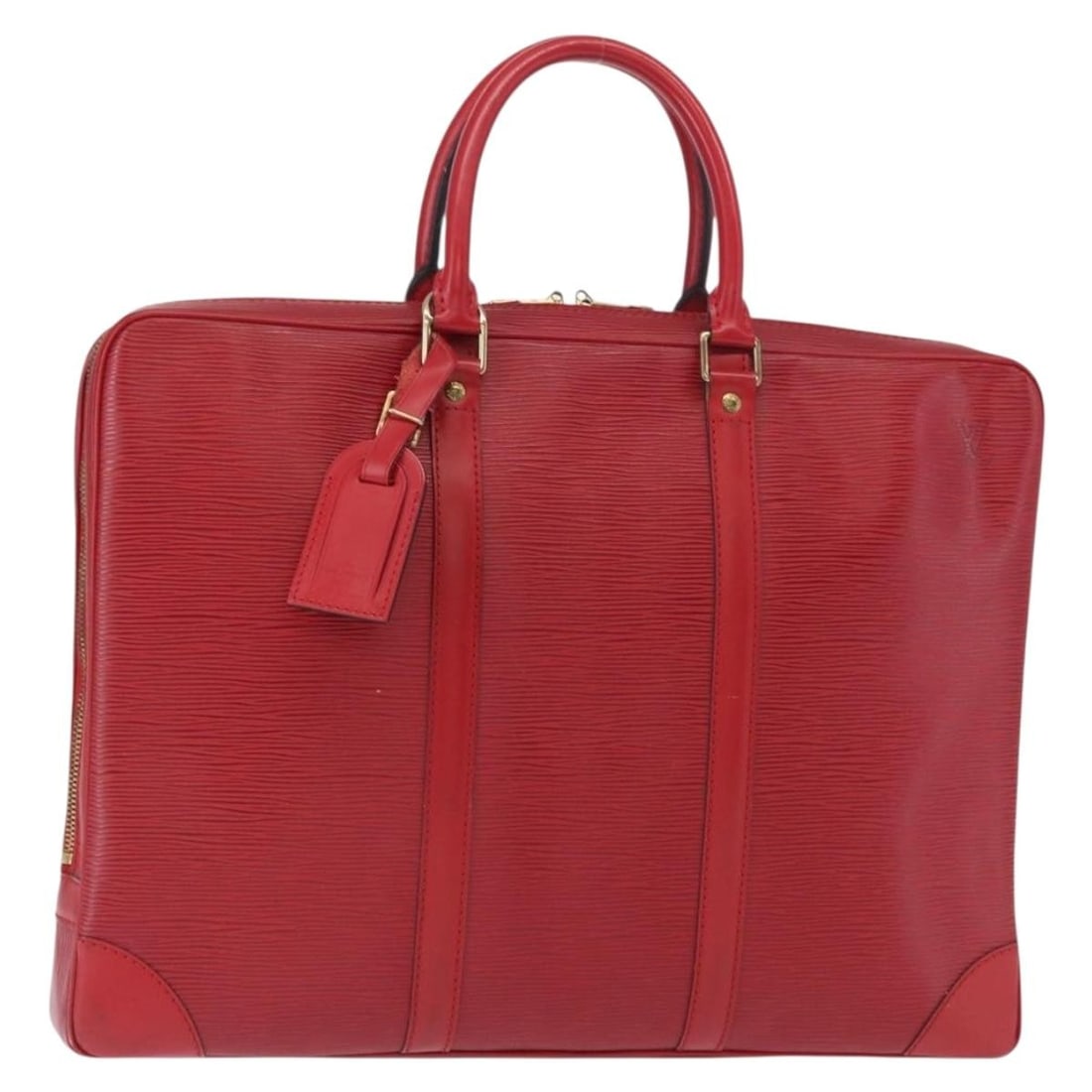 Red Epi Leather Porte Documents Voyage Business Bag by Louis Vuitton M54477: Red Epi Leather Porte Documents Voyage Business Bag by Louis Vuitton M54477 This Louis Vuitton Epi Porte Documents Voyage business bag features a durable Epi leather exterior in red, crafted in France