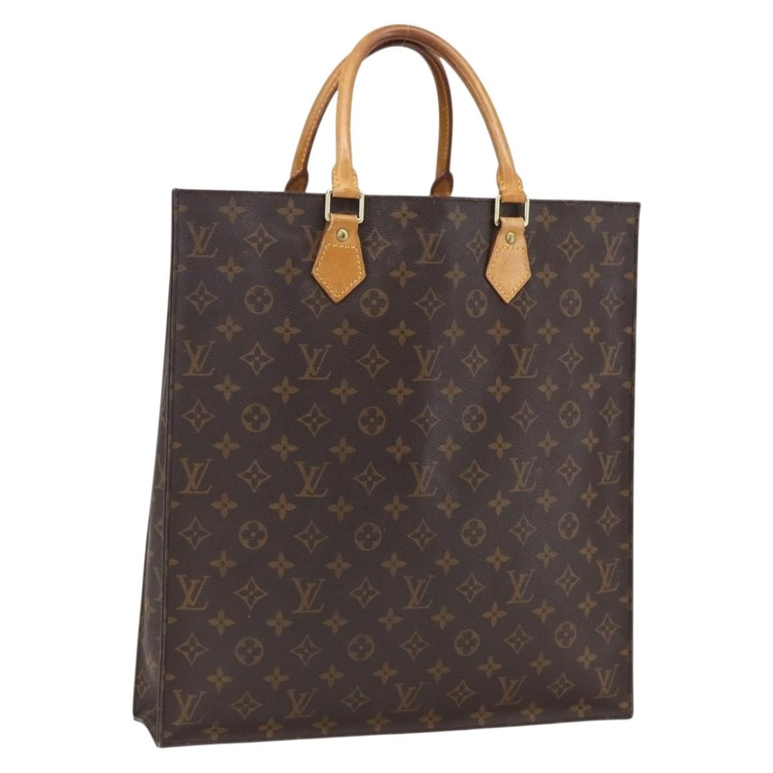 Louis Vuitton M51140 Monogram Canvas Sac Plat Tote Bag: Louis Vuitton M51140 Monogram Canvas Sac Plat Tote Bag This Louis Vuitton Monogram Sac Plat handbag features the iconic monogram canvas exterior with dual top handles. The bag is crafted in France and