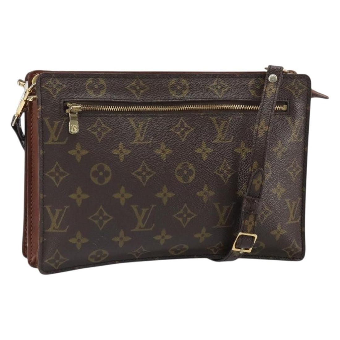 Louis Vuitton M51205 Monogram Canvas Shoulder Bag with Strap: Louis Vuitton M51205 Monogram Canvas Shoulder Bag with Strap This Louis Vuitton Monogram Angian shoulder bag features the iconic monogram canvas exterior in classic brown tones. It includes a shoulder