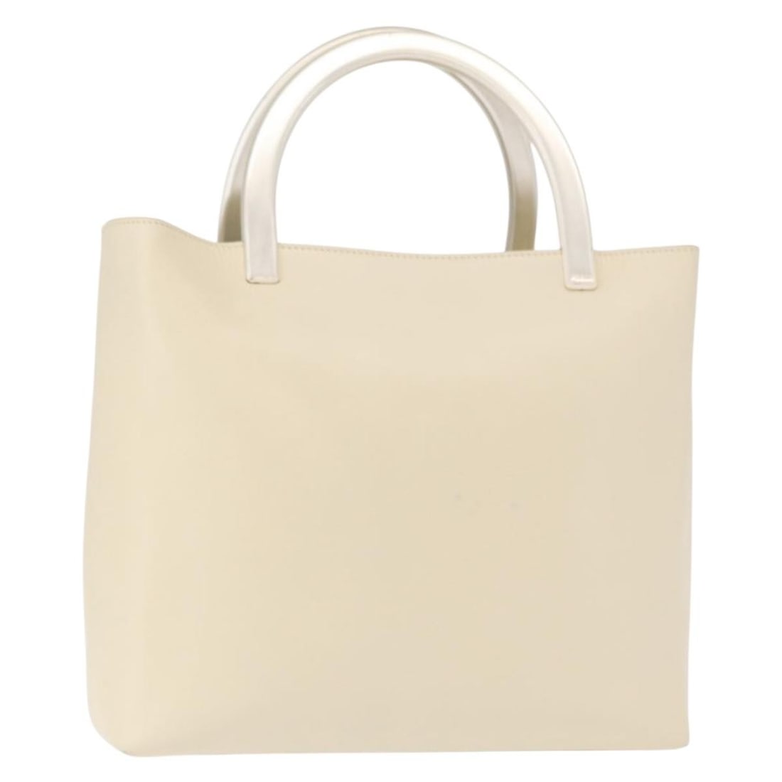 PRADA White Leather Hand Bag Italy Auth 156869: PRADA White Leather Hand Bag Italy Auth 156869 This authentic PRADA hand bag is a stylish and functional accessory crafted in Italy from premium leather. The exterior showcases a pristine white color,
