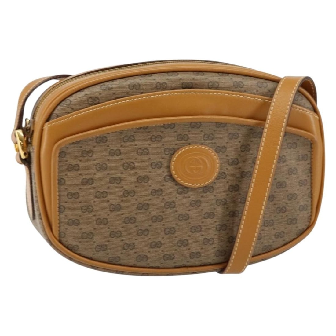 GUCCI Beige Micro GG Canvas Shoulder Bag PVC Leather Italy: GUCCI Beige Micro GG Canvas Shoulder Bag PVC Leather Italy This GUCCI Micro GG Canvas Shoulder Bag showcases a sophisticated design crafted from durable PVC leather in a stylish beige hue. Measuring a