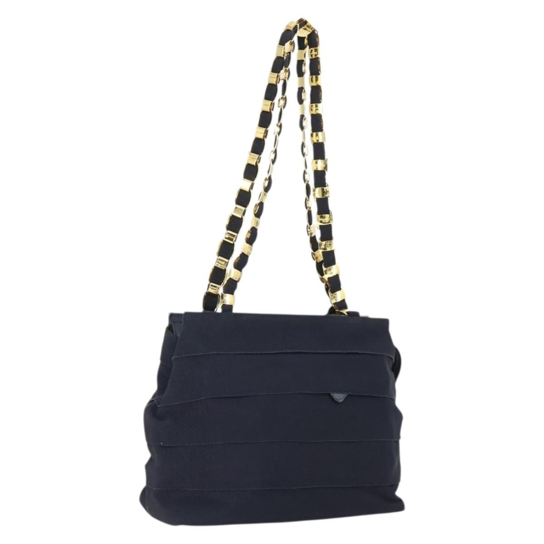 Navy Canvas Salvatore Ferragamo Tote Bag with Gold Accents Italy: Navy Canvas Salvatore Ferragamo Tote Bag with Gold Accents Italy This Salvatore Ferragamo tote bag features a navy and gold canvas exterior. The bag is made in Italy and is designed with a spacious in