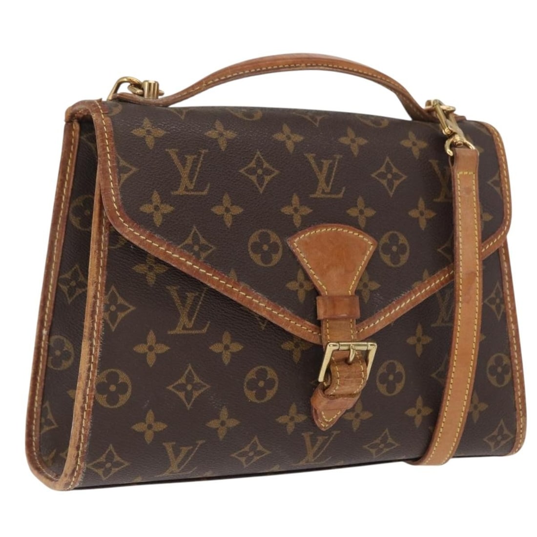 Louis Vuitton Bel Air Monogram Canvas Handbag with Shoulder Strap M51122: Louis Vuitton Bel Air Monogram Canvas Handbag with Shoulder Strap M51122 This Louis Vuitton Monogram Bel Air handbag features the iconic monogram canvas and offers versatile styling as a hand or shoul