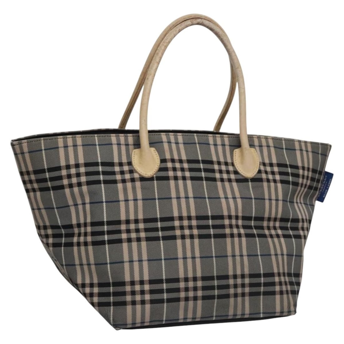 Burberry Nova Check Beige Silver Nylon Tote Bag Auth Japan (1 of 18)