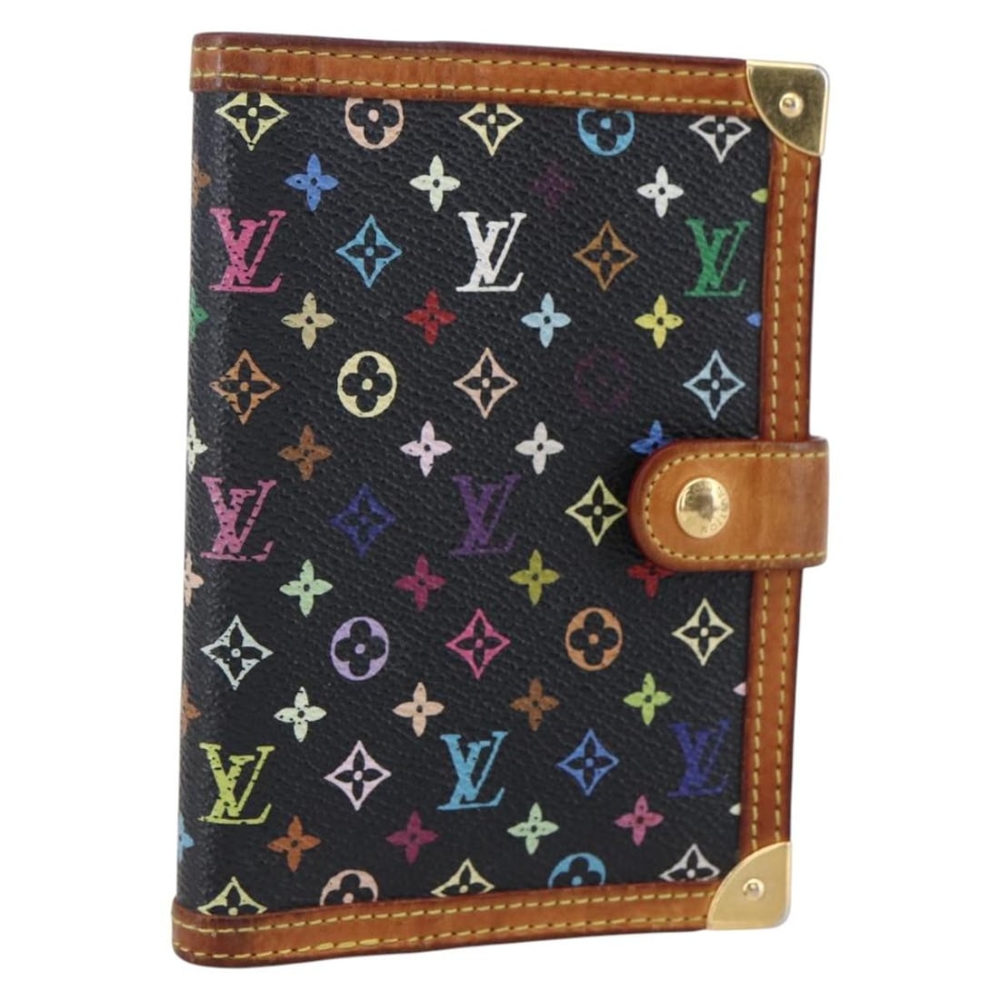 Louis Vuitton Monogram Multicolor Canvas Agenda PM Black R20895 Day Planner Cover (1 of 18)