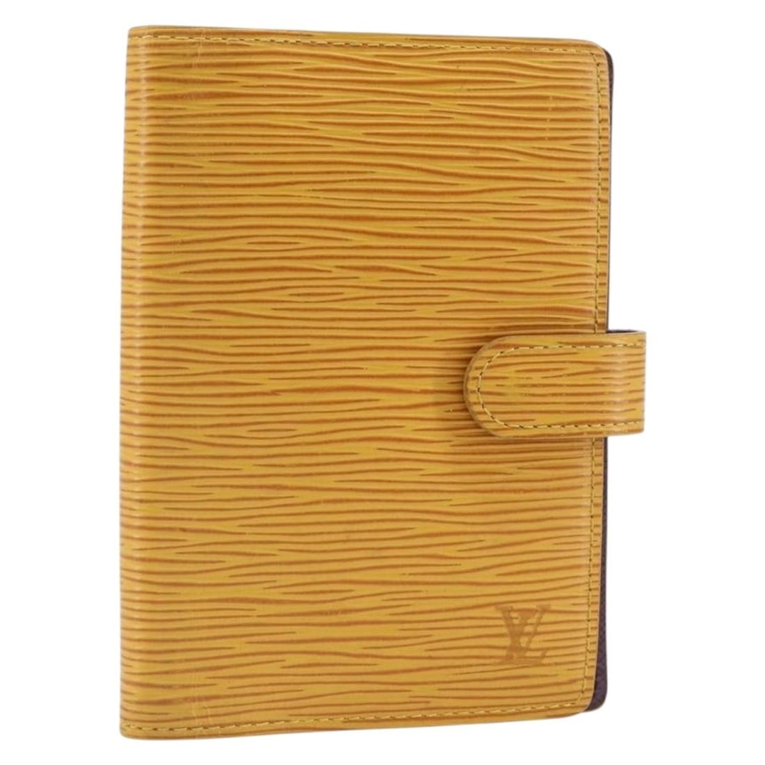 Yellow Epi Leather Agenda PM Day Planner by Louis Vuitton R20059: Yellow Epi Leather Agenda PM Day Planner by Louis Vuitton R20059 This is a Louis Vuitton Epi Agenda PM day planner cover in yellow Epi leather. The cover features a compact design and is crafted in Sp