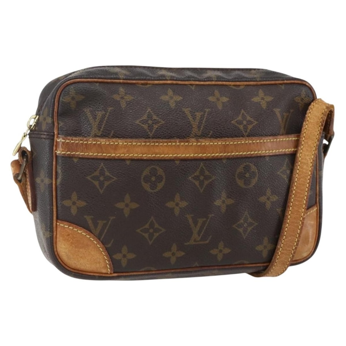 Louis Vuitton Trocadero 23 Monogram Canvas Shoulder Bag M51276 France: Louis Vuitton Trocadero 23 Monogram Canvas Shoulder Bag M51276 France This Louis Vuitton Monogram Trocadero 23 shoulder bag features the classic monogram canvas exterior and a compact, rectangular sil