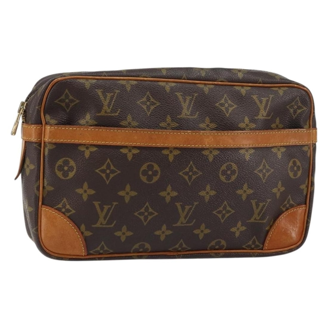 Louis Vuitton Compiegne 28 Monogram Canvas Clutch Bag M51845 France: Louis Vuitton Compiegne 28 Monogram Canvas Clutch Bag M51845 France This Louis Vuitton Compiegne 28 clutch bag features the iconic Monogram canvas exterior. Crafted in France, it measures approximatel