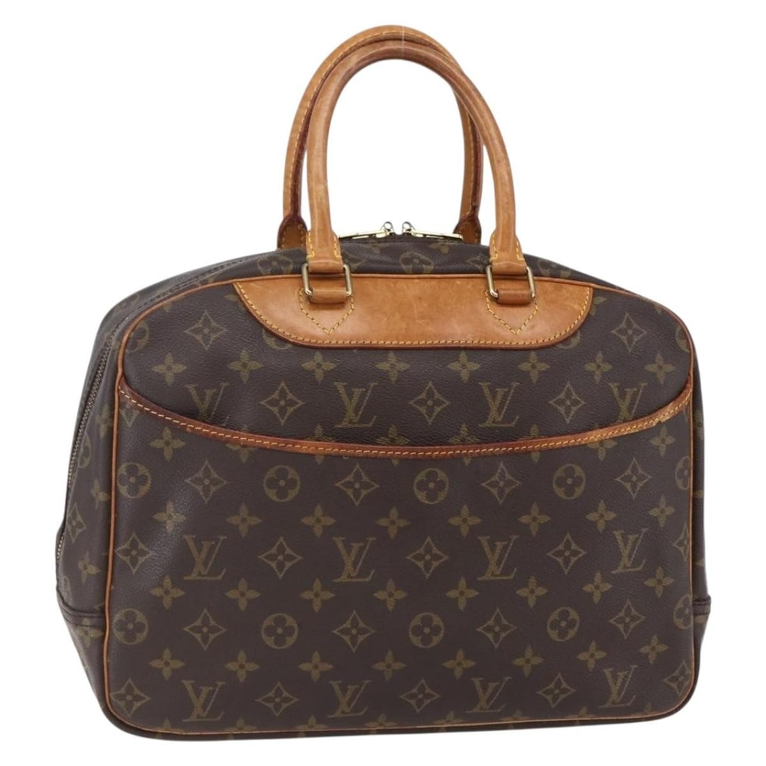 LOUIS VUITTON Monogram Deauville Hand Bag M47270 Made in France: LOUIS VUITTON Monogram Deauville Hand Bag M47270 Made in France Elevate your accessory collection with this authentic LOUIS VUITTON Monogram Deauville Hand Bag (Model: M47270). Crafted in France from
