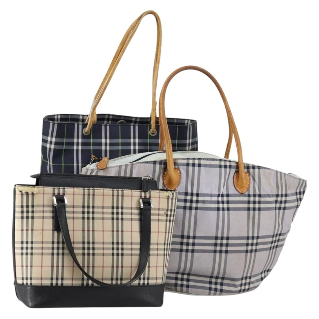 BURBERRY Nova Check Canvas Handbag Set 3 Pieces Navy Beige Light Blue Auth: BURBERRY Nova Check Canvas Handbag Set 3 Pieces Navy Beige Light Blue Auth This BURBERRY Nova Check Bag Set features a stylish combination of navy, beige, and light blue hues, crafted from durable can