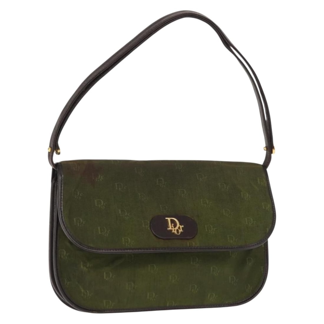 Christian Dior Khaki Gold Nylon Shoulder Bag Auth 151997: Christian Dior Khaki Gold Nylon Shoulder Bag Auth 151997 Discover the elegance of this Christian Dior Shoulder Bag, crafted from durable nylon in a chic khaki and gold color scheme. This stylish shoul