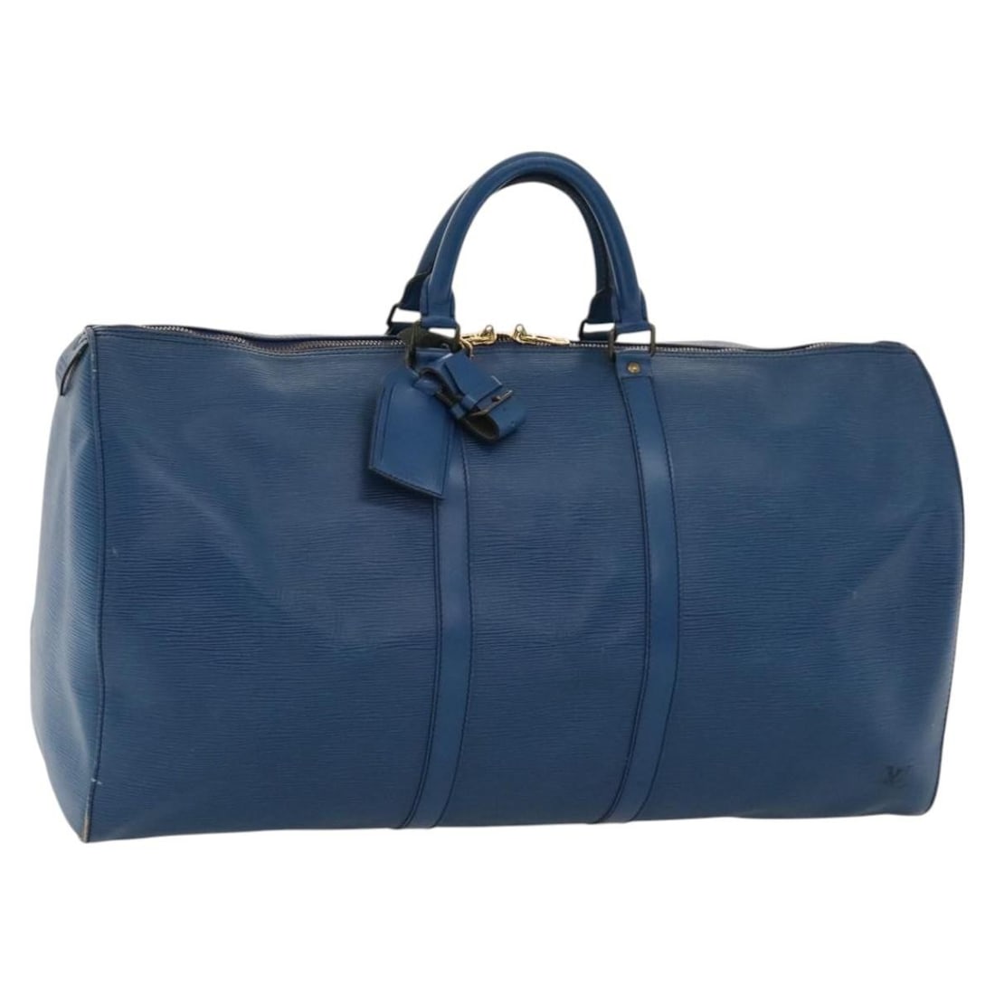 LOUIS VUITTON Epi Keepall 55 Boston Bag Toledo Blue M42955 Authentic: LOUIS VUITTON Epi Keepall 55 Boston Bag Toledo Blue M42955 Authentic The LOUIS VUITTON Epi Keepall 55 Boston Bag in Toledo Blue is a stylish and practical travel companion crafted from durable Epi lea