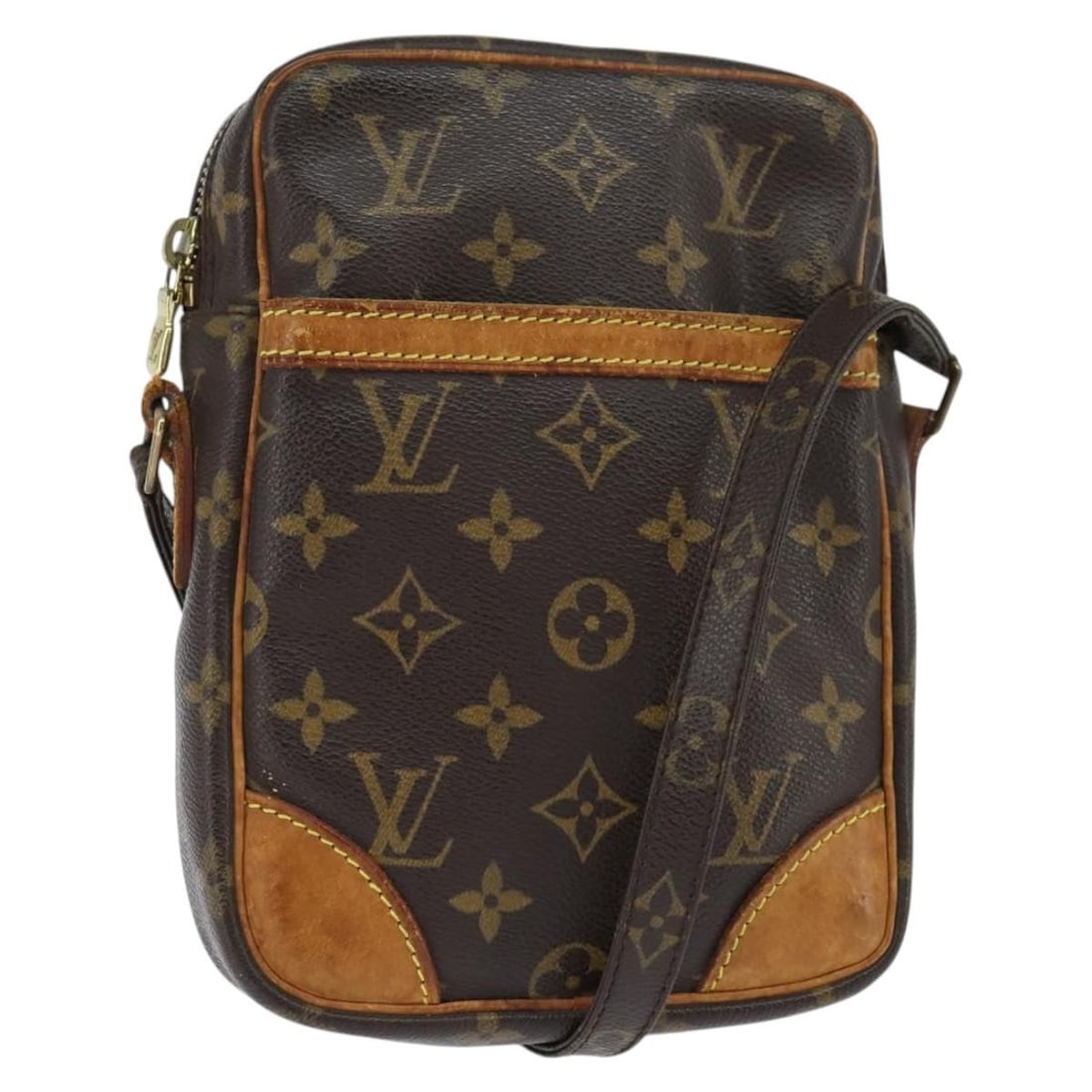 LOUIS VUITTON Monogram Danube Shoulder Bag M45266 Authentic France: LOUIS VUITTON Monogram Danube Shoulder Bag M45266 Authentic France Presenting the LOUIS VUITTON Monogram Danube Shoulder Bag, a stylish accessory that combines elegance and practicality. Crafted from